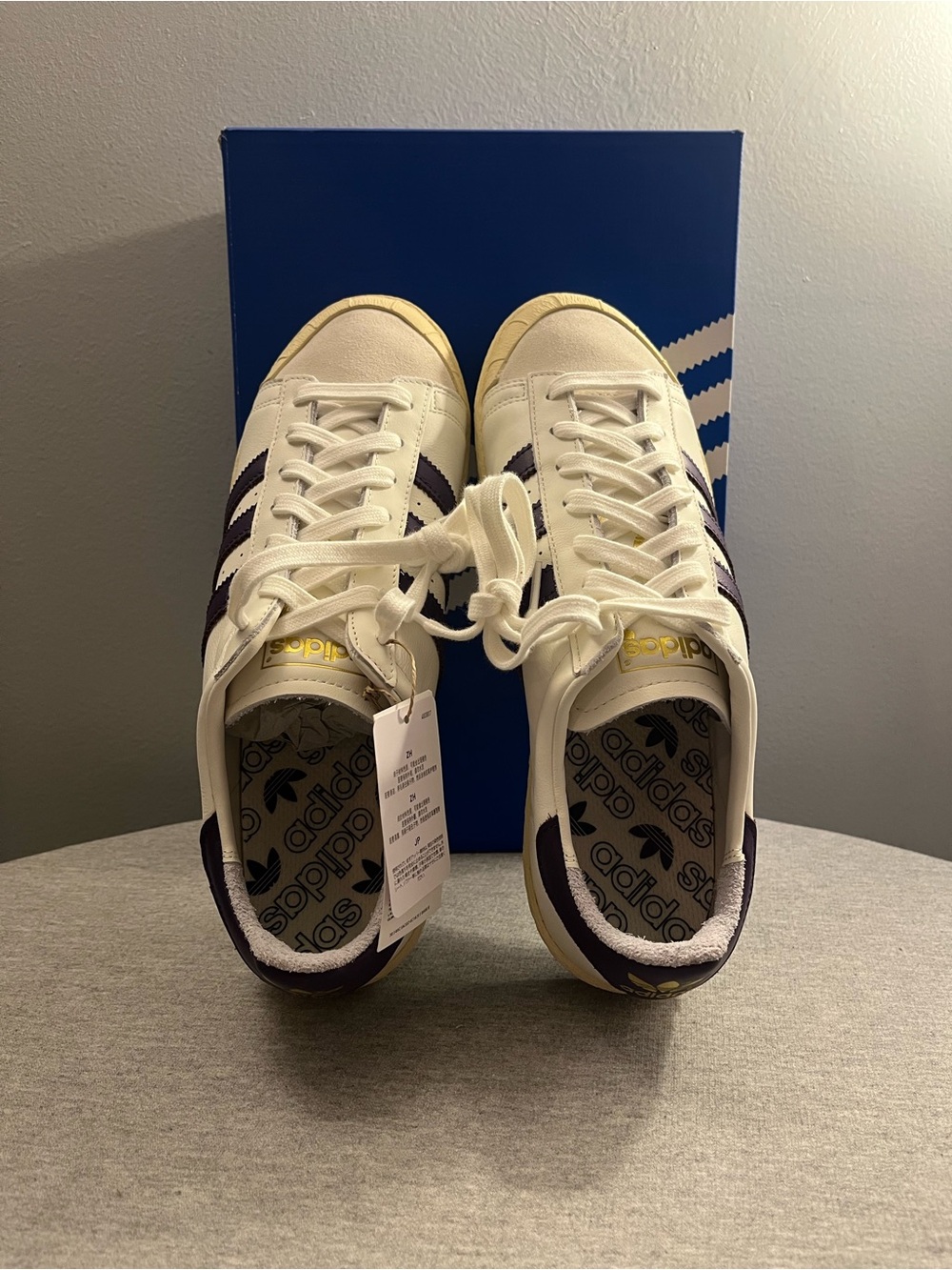 Adidas Jabbar Half Shell OG White Violet Warm Vanilla Men's Shoe Size 12 JQ9595 - Picture 8 of 12